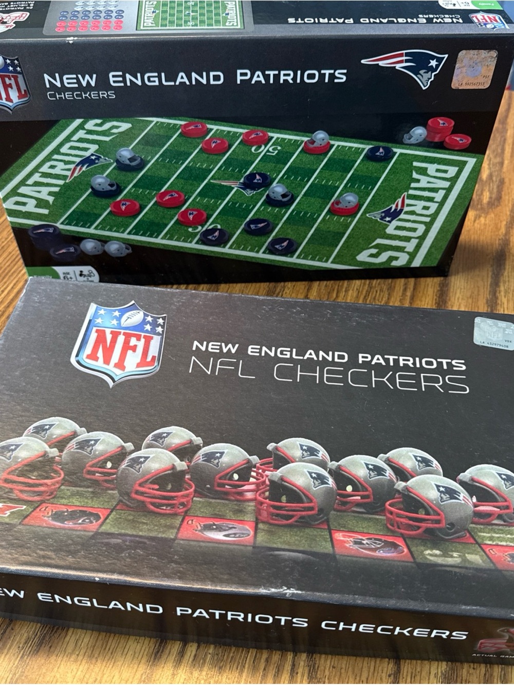 Vintage NFL Checkers New England Patriots vs New York Jets & NE PATS Games Set